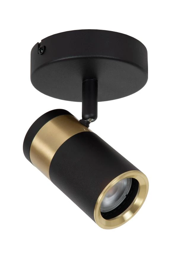 Lucide GORIK - Ceiling spotlight - 1xGU10 - Black - turned off